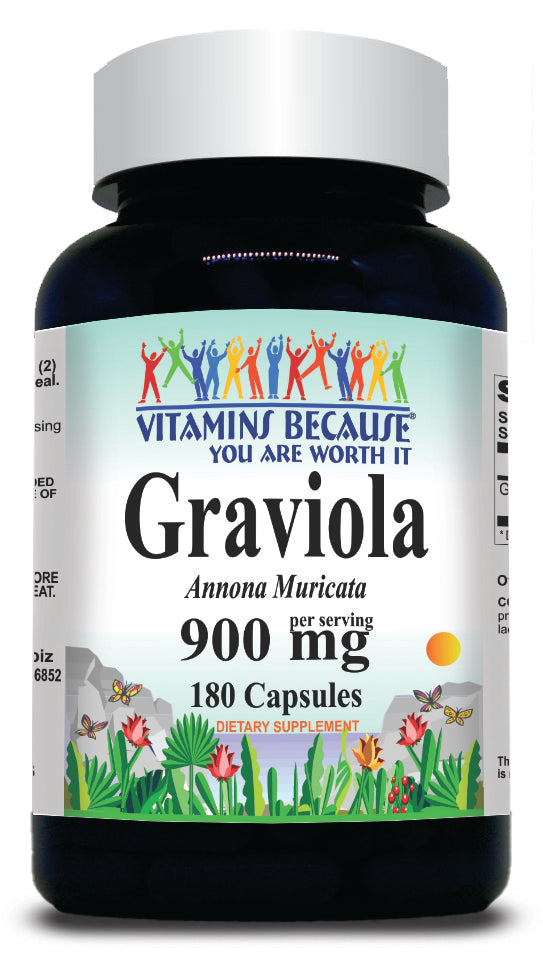 BUY 1 GET 2 FREE Graviola 900mg 180 Capsules