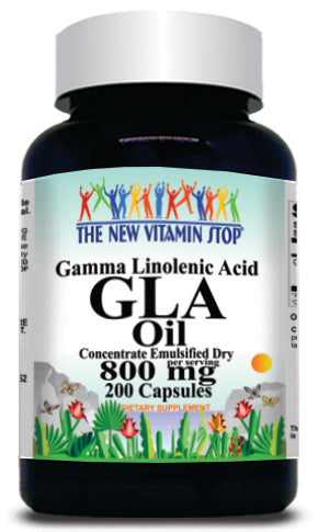 50% off Price GLA (Gamma Linolenic Acid) 800mg 200 Capsules 1 or 3 Bottle Price