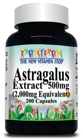 BUY 1 GET 2 FREE Astragalus Extract  Equivalent 2000mg 200 Capsules