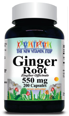 BUY 1 GET 2 FREE Ginger Root 550mg 200 Capsules