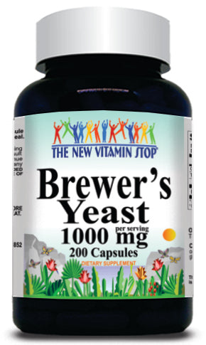 BUY 1 GET 2 FREE Brewers Yeast 1000mg 200 Capsules