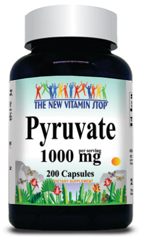 50% off Price Pyruvate 1000mg 200 Capsules 1 or 3 Bottle Price