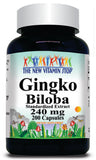 50% off Price Ginkgo Biloba Standardized Extract 240mg 200 Capsules 1 or 3 Bottle Price