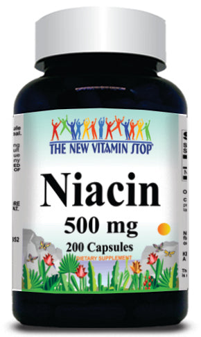BUY 1 GET 2 FREE Niacin 500mg 200 Capsules