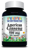 50% off Price American Ginseng Extract 500mg  200 Capsules 1 or 3 Bottle Price