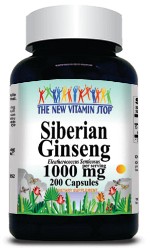 BUY 1 GET 2 FREE Siberian Ginseng 1000mg 200 Capsules