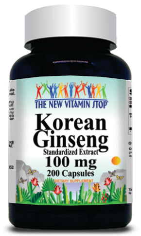 50% off Price Korean Ginseng Standardized Extract 100mg  200 Capsules 1 or 3 Bottle Price
