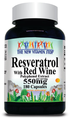 50% off Price Resveratrol with Red Wine 550mg 180 Capsules 1 or 3 Bottle Price