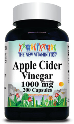 50% off Price Apple Cider Vinegar 1000mg 200 Capsules 1 or 3 Bottle Price