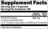 50% off Price Forskolii Extract Equivalent 2000mg 180 Capsules 1 or 3 Bottle Price