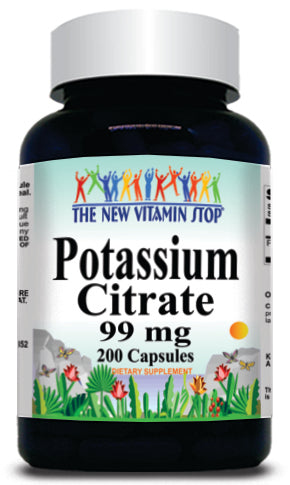 BUY 1 GET 2 FREE Potassium Citrate 99mg 200 Capsules