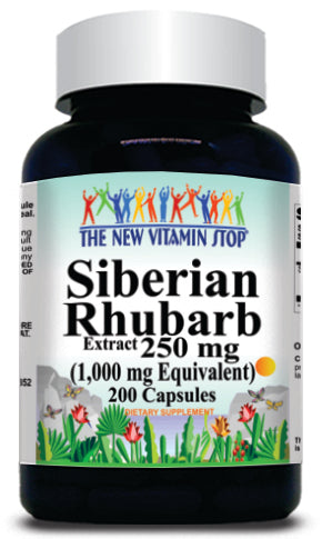 50% off Price Siberian Rhubarb Extract Equivalent 1000mg 200 Capsules 1 or 3 Bottle Price