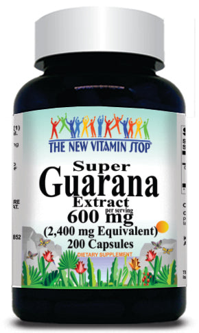 BUY 1 GET 2 FREE Super Guarana Extract Equivalent 2400mg 200 Capsules
