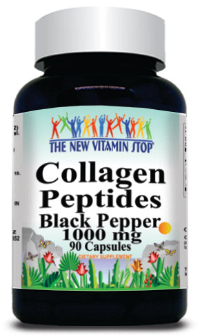 50% off Price Collagen Peptides Black Pepper 1000mg 90 Capsules 1 or 3 Bottle Price