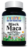 50% off Price Black Maca Extract Black Pepper Equivalent 1600mg 200 Capsules 1 or 3 Bottle Price