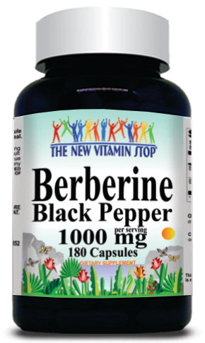 50% off Price Berberine Black Pepper 1000mg 180caps 1 or 3 Bottle Price