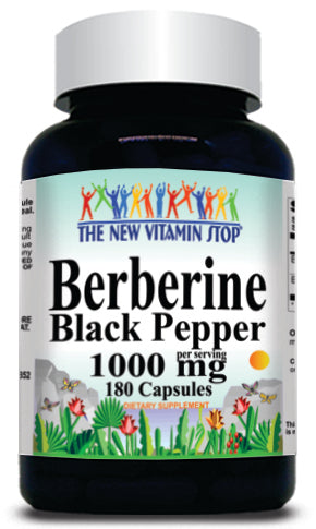 BUY 1 GET 2 FREE Berberine Black Pepper 1000mg 180caps