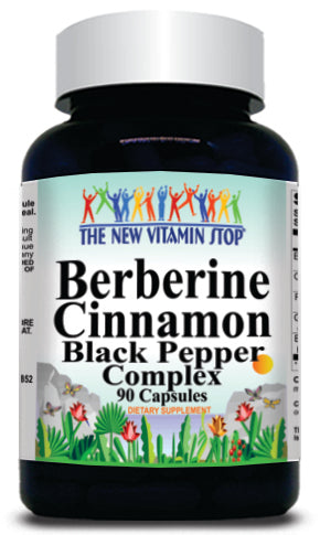 BUY 1 GET 2 FREE Berberine Cinnamon Black Pepper 90 or 180 Capsules