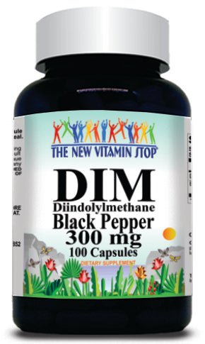 50% off Price DIM Black Pepper 300mg 100 or 200 Capsules 1 or 3 Bottle Price