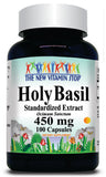 50% off Price Holy Basil Standardized Extract 450mg 100 or 200 Capsules 1 or 3 Bottle Price