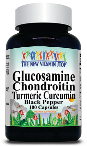 BUY 1 GET 2 FREE Glucosamine Chondroitin Turmeric Curcumin Black Pepper 100caps or 200caps