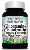 50% off Price Glucosamine Chondroitin Turmeric Curcumin Black Pepper 100caps or 200caps 1 or 3 Bottle Price