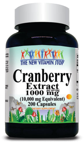 BUY 1 GET 2 FREE Cranberry Extract Equivalent 10,000mg 200 Capsules