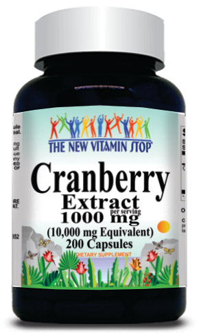 50% off Price Cranberry Extract Equivalent 10,000mg 200 Capsules 1 or 3 Bottle Price