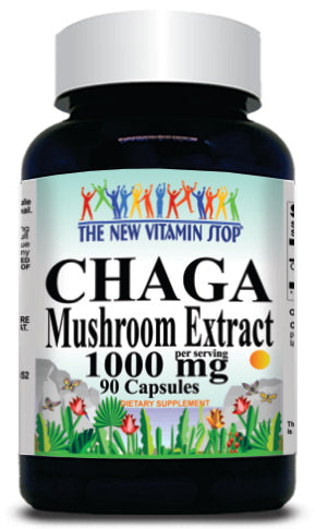 BUY 1 GET 2 FREE Chaga Mushroom Extract 1000mg 90 or 180 Capsules