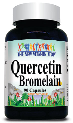 BUY 1 GET 2 FREE Quercetin & Bromelain 500mg 90 or 180 Capsules