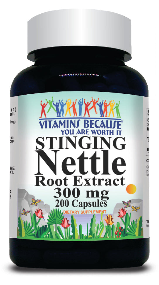 BUY 1 GET 2 FREE Stinging Nettle Root Extract 300mg 200 Capsules