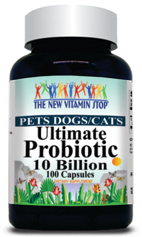 50% off Price PETS Dogs/Cats Ultimate Probiotic 100 Capsules 1 or 3 Bottle Price