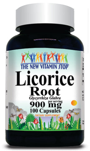 50% off Price Licorice Root 900mg 100 or 200 Capsules 1 or 3 Bottle Price