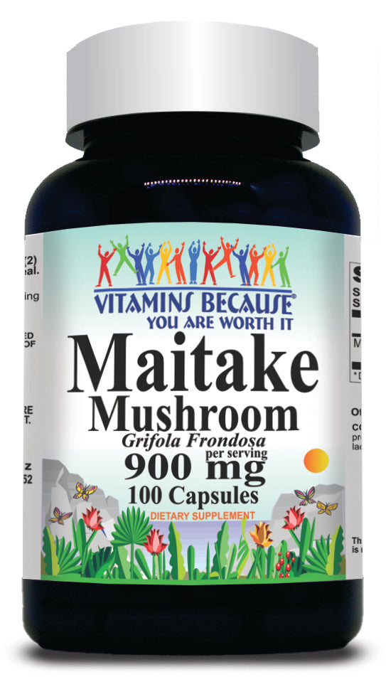 BUY 1 GET 2 FREE Maitake Mushroom 900mg 100 or 200 Capsules
