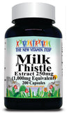 50% off Price Milk Thistle (Silymarin) Extract  Equivalent 1000mg 100 or 200 Capsules 1 or 3 Bottle Price