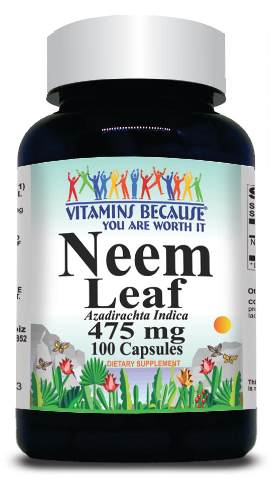 BUY 1 GET 2 FREE Neem Leaf 475mg 100 Capsules