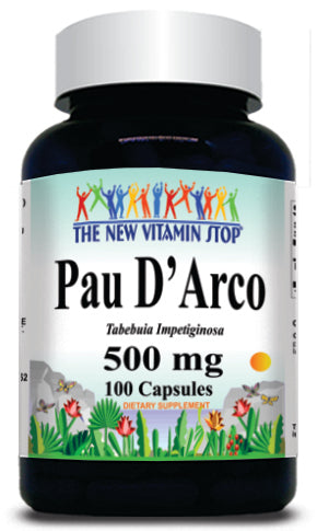 BUY 1 GET 2 FREE Pau D'Arco 500mg 100 Capsules