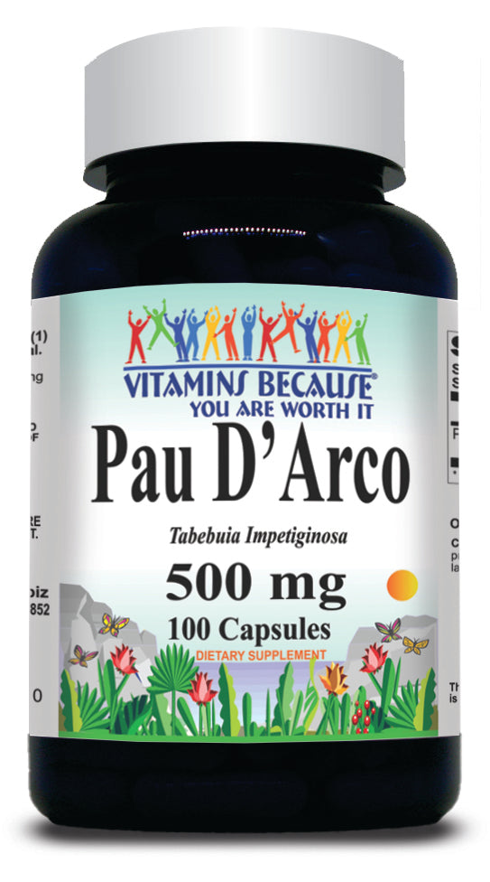BUY 1 GET 2 FREE Pau D'Arco 500mg 100 Capsules