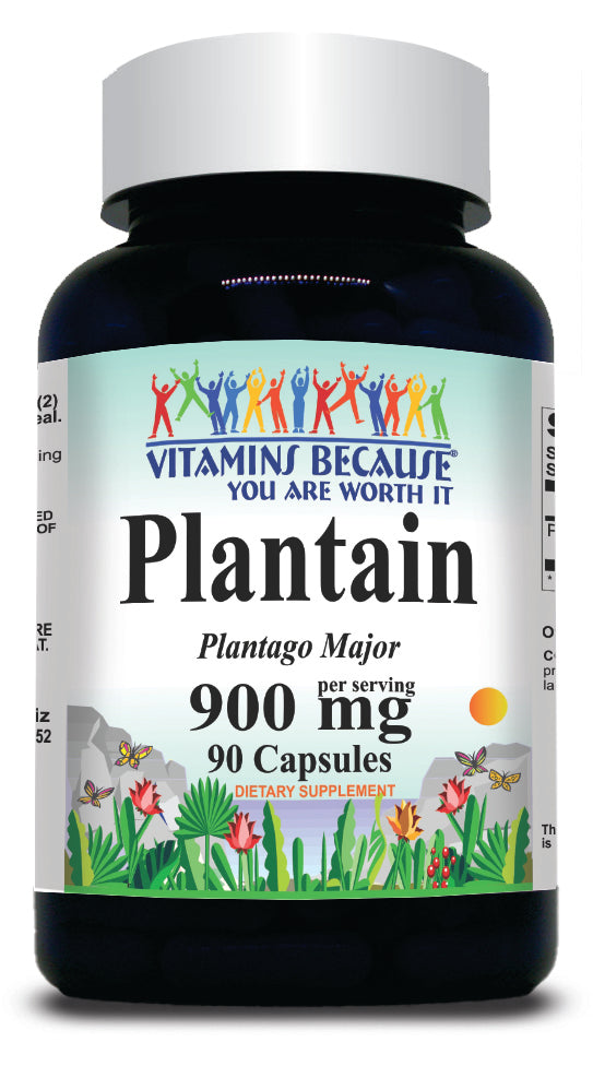 BUY 1 GET 2 FREE Plantain 900mg 90 Capsules