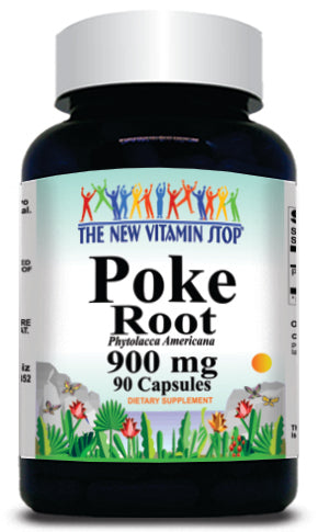 50% off Price Poke Root 900mg 90 or 180 Capsules 1 or 3 Bottle Price