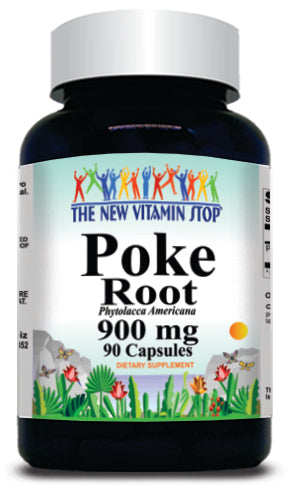 BUY 1 GET 2 FREE Poke Root 900mg 180 Capsules