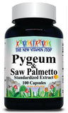50% off Price Pygeum and Saw Palmetto Standardized Extract 100 or 200 Capsules 1 or 3 Bottle Price