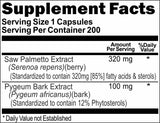 50% off Price Pygeum and Saw Palmetto Standardized Extract 200 Capsules 1 or 3 Bottle Price