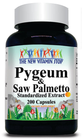 BUY 1 GET 2 FREE Pygeum and Saw Palmetto Standardized Extract 200 Capsules