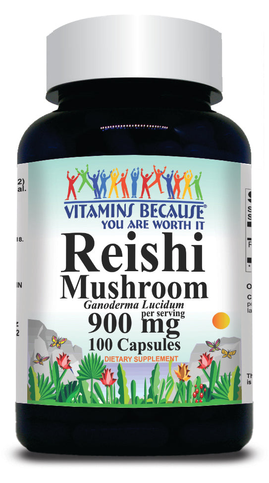 BUY 1 GET 2 FREE Reishi Mushroom 900mg 100 or 200 Capsules