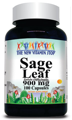 BUY 1 GET 2 FREE Sage Leaf 900mg 100 Capsules