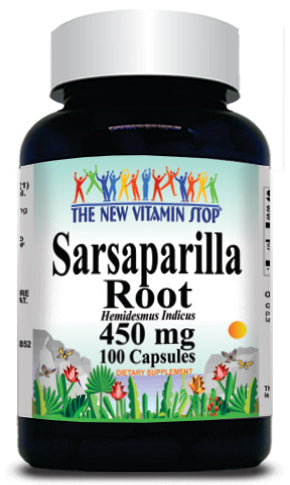 BUY 1 GET 2 FREE Sarsaparilla Root 450mg 100 Capsules