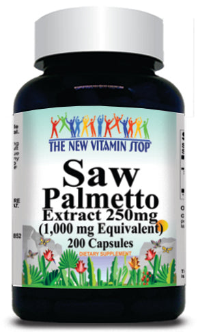 BUY 1 GET 2 FREE Saw Palmetto Extract Equivalent 1000mg 200 Capsules