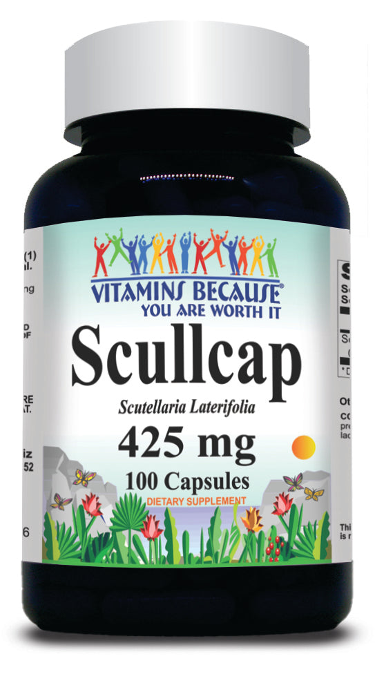 BUY 1 GET 2 FREE Scullcap 425mg 100 Capsules