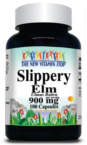 50% off Price Slippery Elm Bark 900mg 100 Capsules 1 or 3 Bottle Price